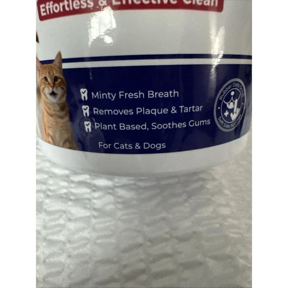 Wellix Dog Cat Dental Finger Wipes 100 Count. Pack of 1